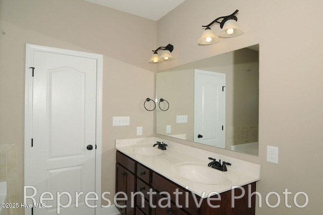 bathroom with vanity