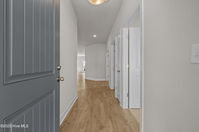 1200 Calabash Station Blvd NW, Calabash, NC 28467 - hallway with light wood-style floors, baseboards, and recessed lighting