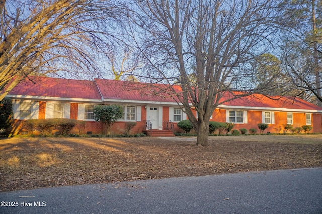 view of single story home