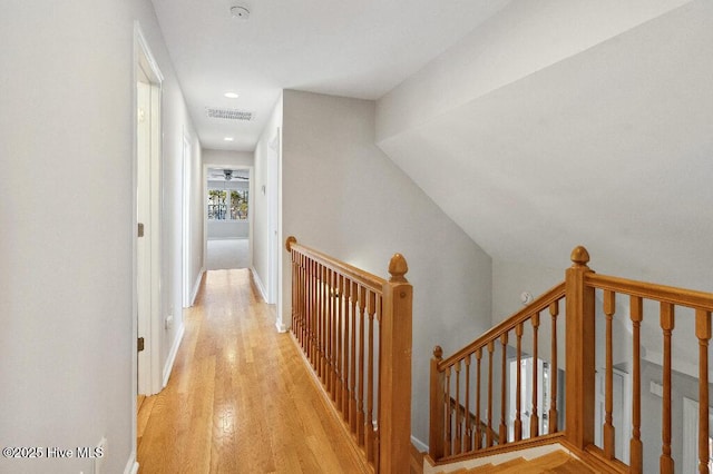 hall featuring light hardwood / wood-style flooring