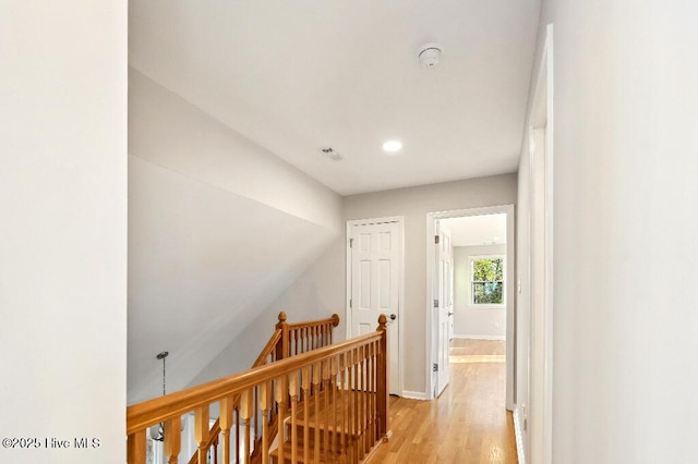 hallway featuring light hardwood / wood-style flooring