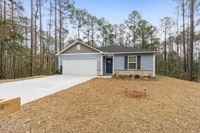 view of front of home with a garage