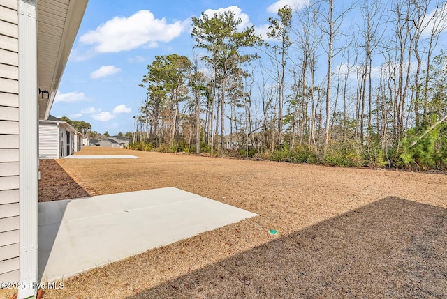 view of yard with a patio