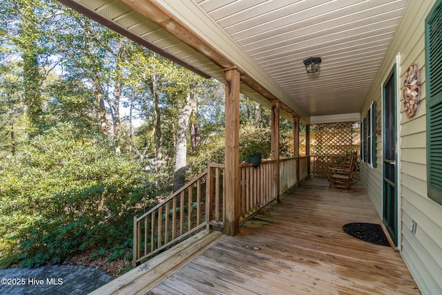 view of wooden terrace