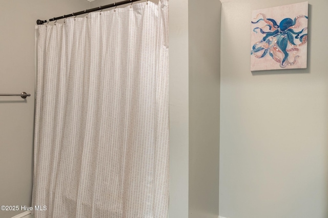 bathroom featuring walk in shower