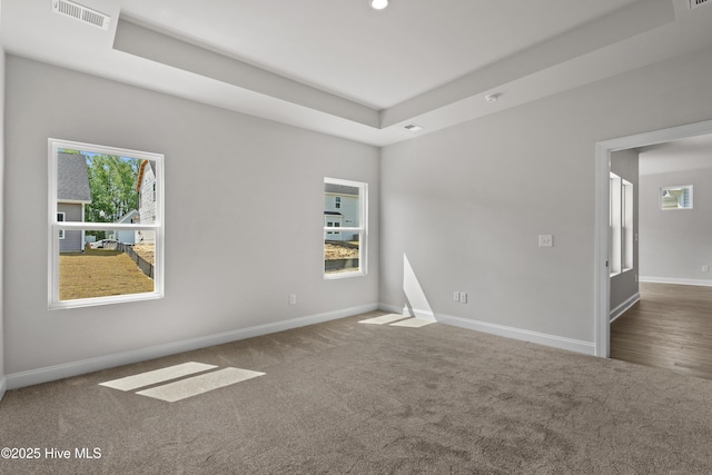 1204 Calabash Station Blvd NW, Calabash, NC 28467 - empty room with carpet floors, baseboards, a tray ceiling, and recessed lighting