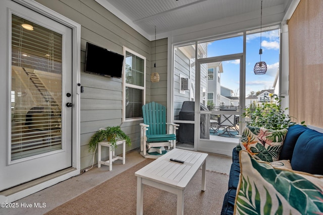 view of sunroom