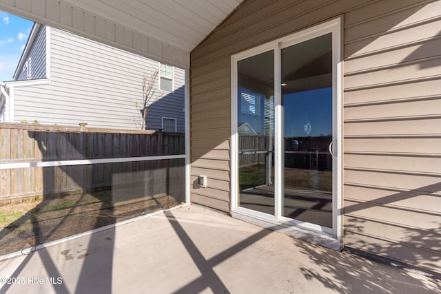 view of patio with fence