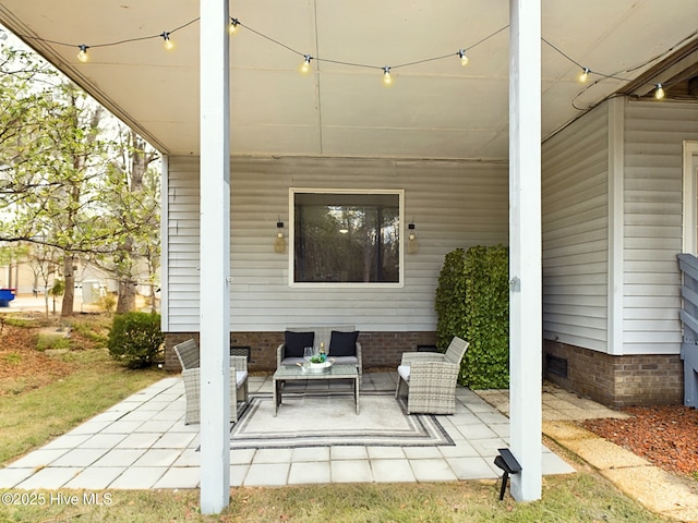 view of patio / terrace featuring outdoor lounge area