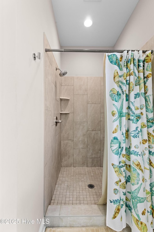 bathroom with walk in shower