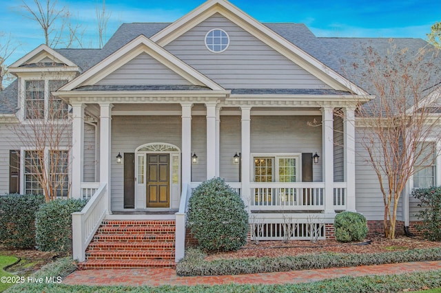 view of front facade with a porch