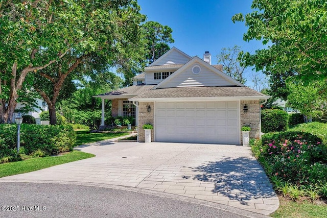 view of front of home featuring a garage