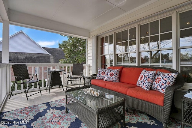 view of sunroom