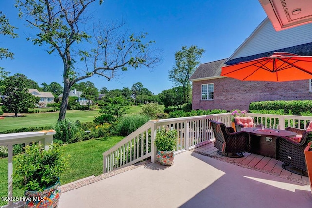 view of patio / terrace featuring a deck