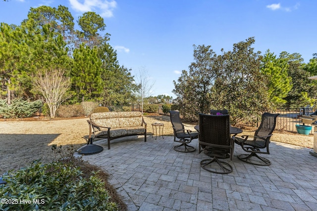 view of patio with fence