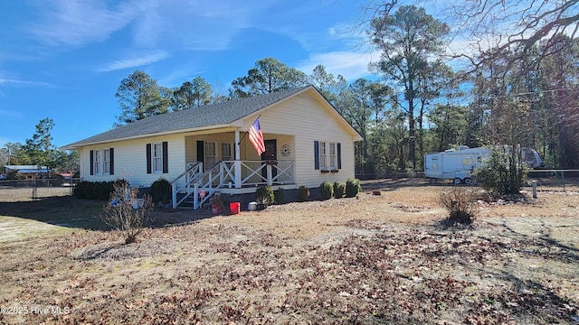 view of front of home with covered porch