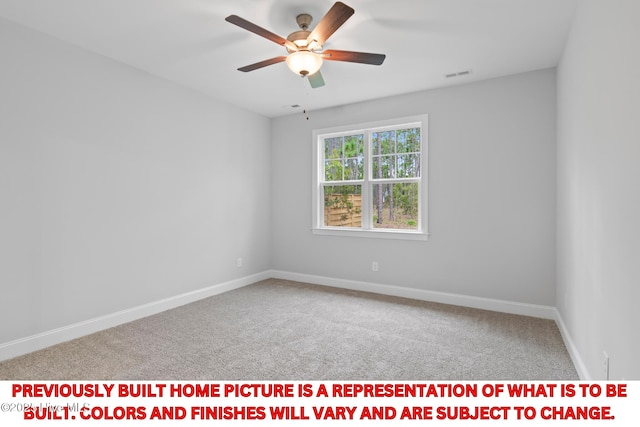 11 Pine Shore Dr, Southport, NC 28461 - spare room featuring ceiling fan, carpet flooring, and baseboards