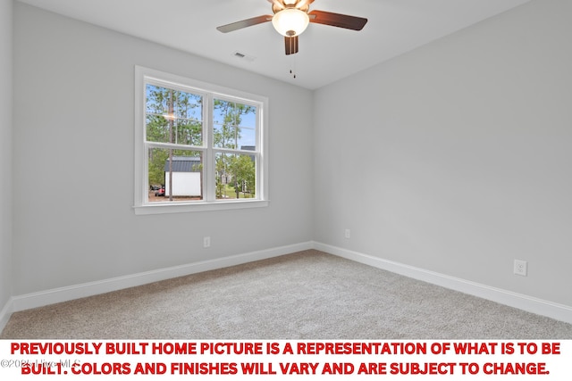 11 Pine Shore Dr, Southport, NC 28461 - carpeted spare room with ceiling fan and baseboards