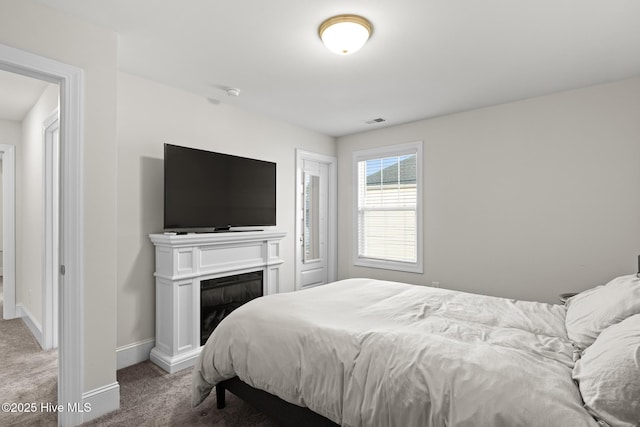 bedroom featuring carpet flooring