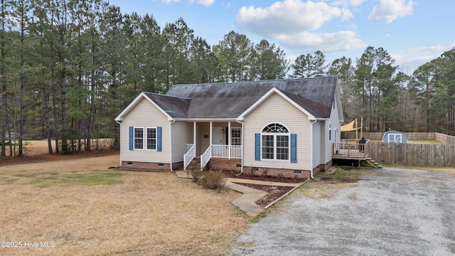 view of front facade with covered porch