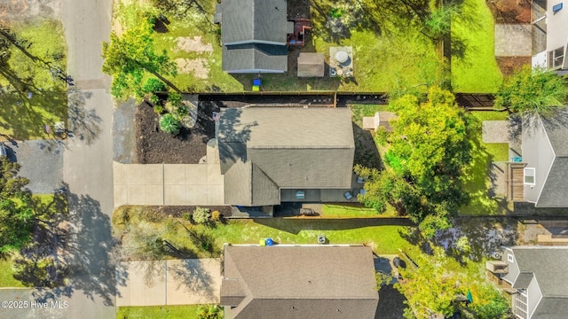 drone / aerial view with a residential view