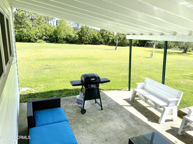 view of patio / terrace featuring area for grilling