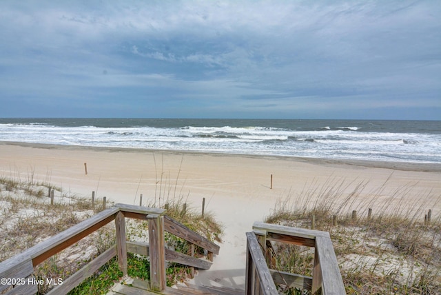 water view featuring a view of the beach