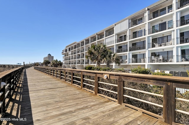 view of dock area