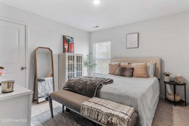 bedroom featuring carpet