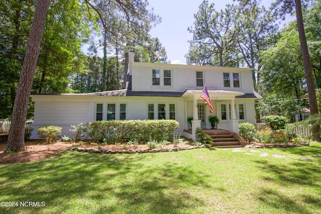 front of property with a front yard