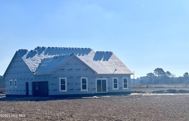 view of unfinished property