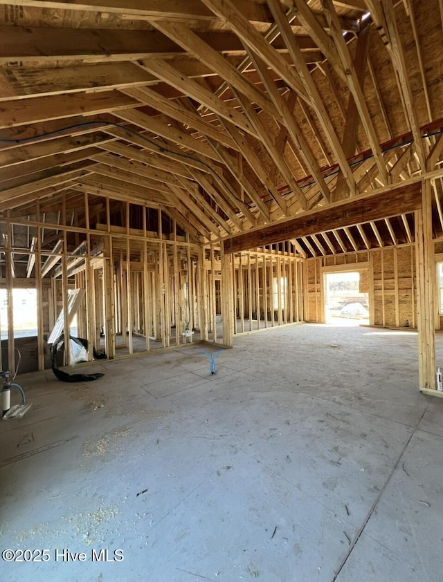 miscellaneous room with vaulted ceiling