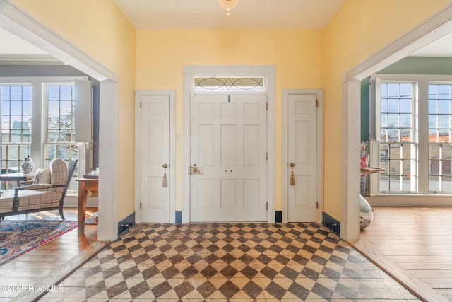 foyer featuring plenty of natural light