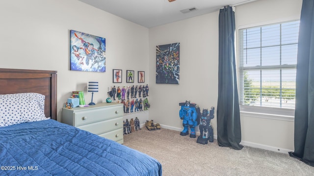 view of carpeted bedroom