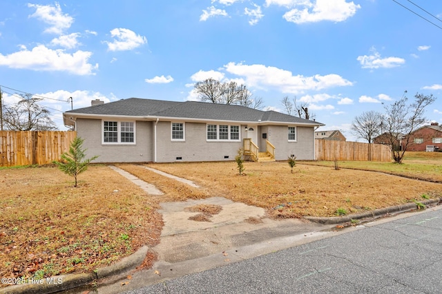 view of ranch-style home