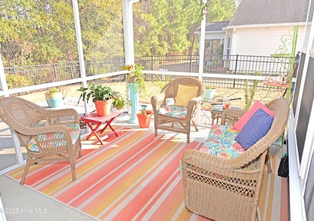 view of sunroom