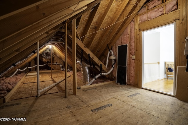 view of attic