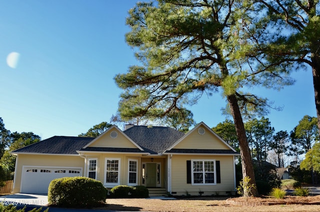 view of front of house featuring a garage