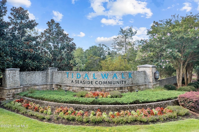 view of community sign