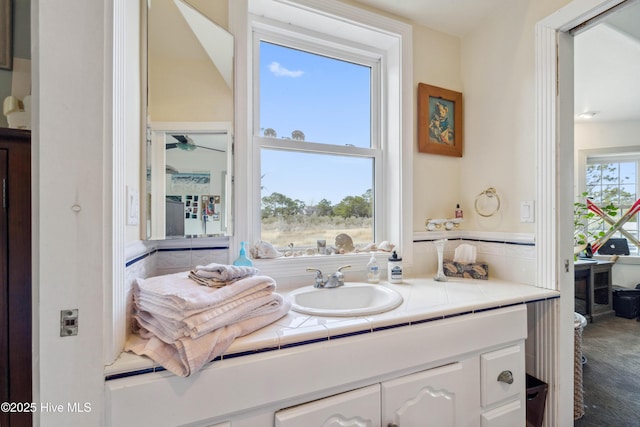 bathroom featuring vanity