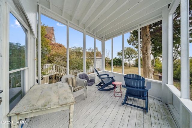 view of sunroom / solarium