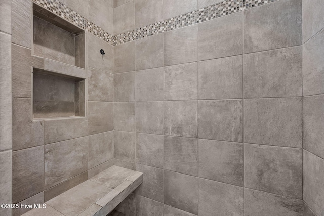 room details with tiled shower