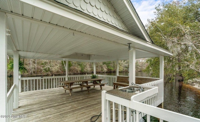 view of wooden deck