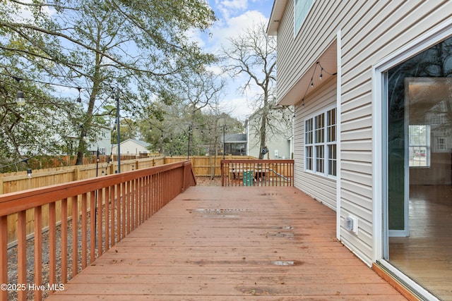 1652 Chadwick Shores Dr, Sneads Ferry, NC 28460 - wooden deck with a fenced backyard
