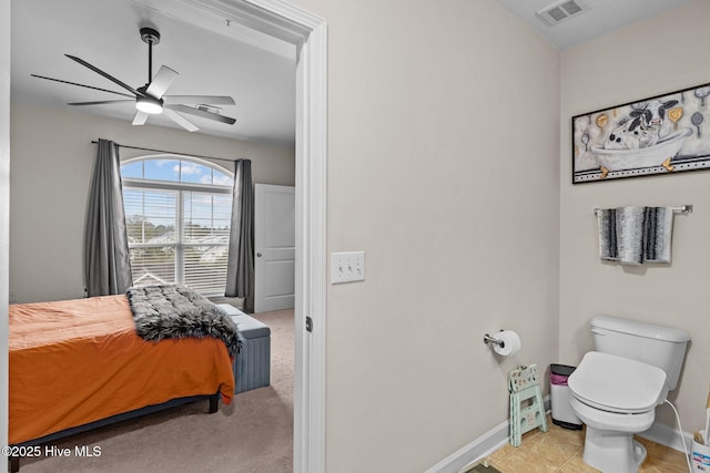 bedroom with ceiling fan