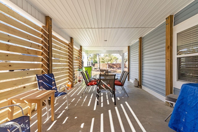 view of patio / terrace with covered porch and outdoor dining space