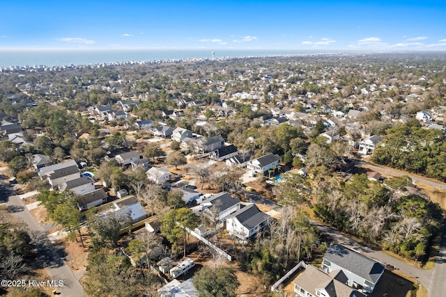 aerial view with a residential view