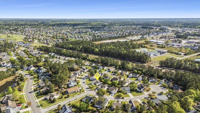 1010 Winterberry Cir, Leland, NC 28451 - aerial overview of property's location featuring nearby suburban area