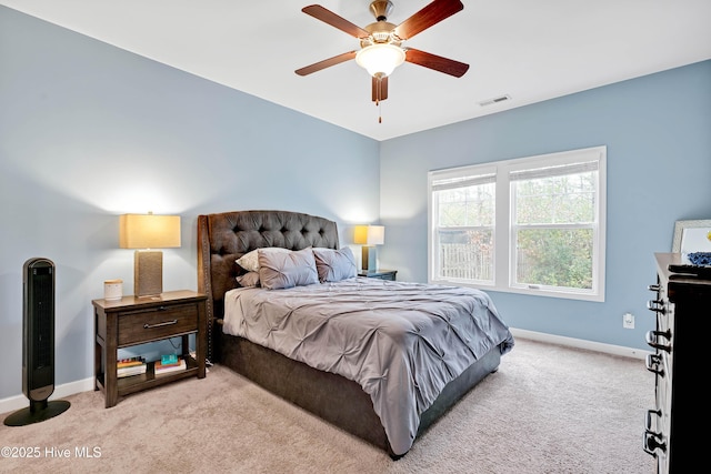 2306 Cottagefield Ln, Leland, NC 28451 - carpeted bedroom with ceiling fan