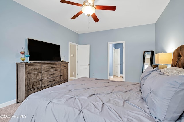 2306 Cottagefield Ln, Leland, NC 28451 - bedroom featuring ceiling fan and light colored carpet